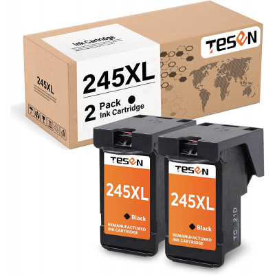 TESEN Remanufactured PG 245XL Ink Cartridge Replacement 2 Black